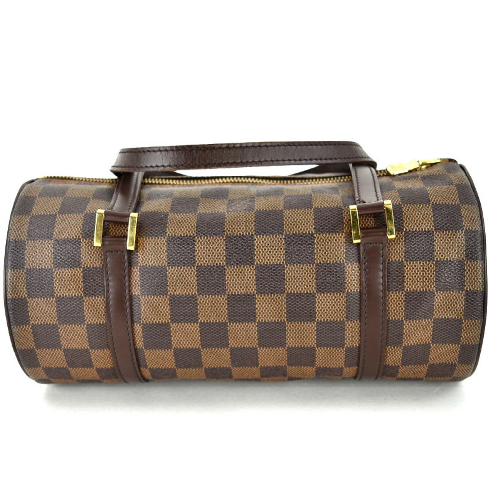Louis Vuitton Leather Handbag Papillon One Bag Brown Cylindrical Brown